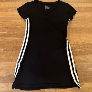 Marc New York black white knee length T-shirt dress size large L
 b56
